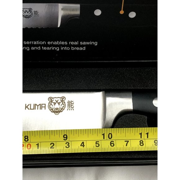 KUMA Bread Knife 10 Inch Razor Sharp Fine Serrated New Open Box - Picture 8 of 8